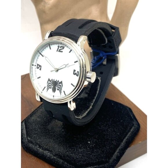 Marvel Men's Watch Spider-Man Avengers WMA000309 Quartz Black Rubber Band 43mm - Picture 2 of 14